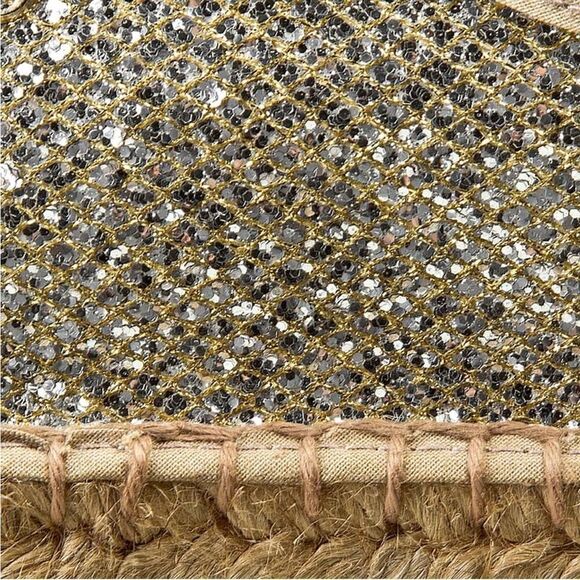 Guess gold sparkling Espadrille size 4.5/5.  B69 - Picture 2 of 14